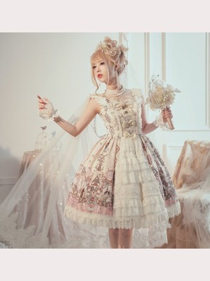 Swan Wedding Classic Lolita Dress JSK & Lace Cloak Set by Milu Forest (MF21)